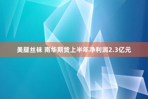 美腿丝袜 南华期货上半年净利润2.3亿元