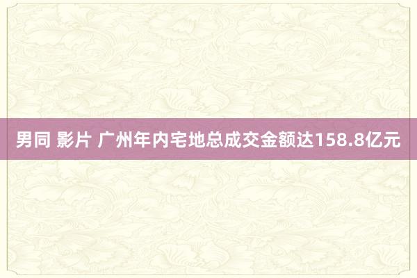 男同 影片 广州年内宅地总成交金额达158.8亿元