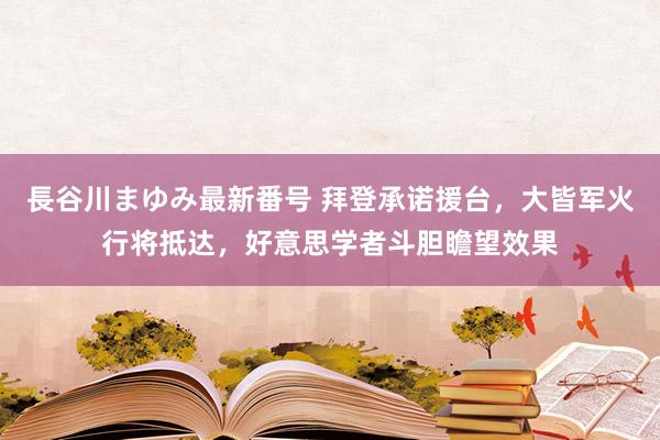 長谷川まゆみ最新番号 拜登承诺援台，大皆军火行将抵达，好意思学者斗胆瞻望效果