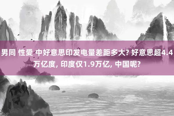 男同 性愛 中好意思印发电量差距多大? 好意思超4.4万亿度, 印度仅1.9万亿, 中国呢?